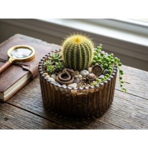 Chậu Mini Trồng Cây 7cm ( Sen Đá, Tiểu Cảnh, Decor) - Epoxy Resin Hiệu Ứng Loang Màu Nghệ Thuật